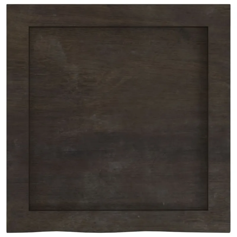 Sieninė lentyna, tamsiai ruda, 40x40x(2-4) cm, ąžuolo masyvas