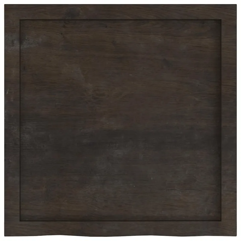 Sieninė lentyna, tamsiai ruda, 60x60x(2-6) cm, ąžuolo masyvas
