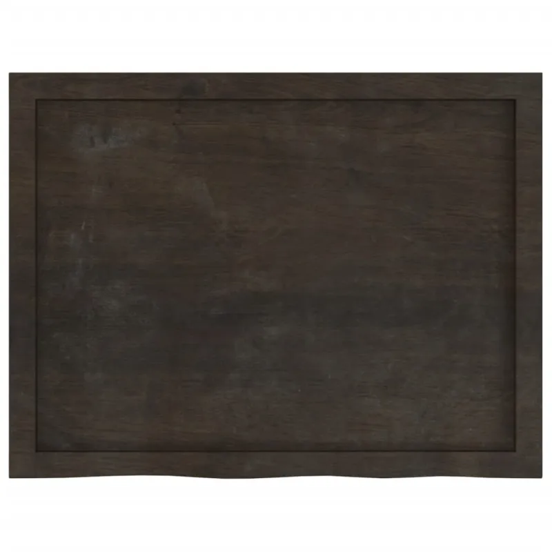 Sieninė lentyna, tamsiai ruda, 80x60x(2-6) cm, ąžuolo masyvas