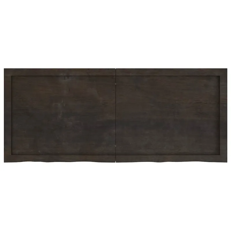 Sieninė lentyna, tamsiai ruda, 120x50x(2-6) cm, ąžuolo masyvas