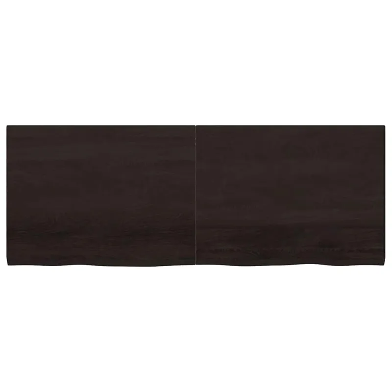 Sieninė lentyna, tamsiai ruda, 160x60x(2-4) cm, ąžuolo masyvas