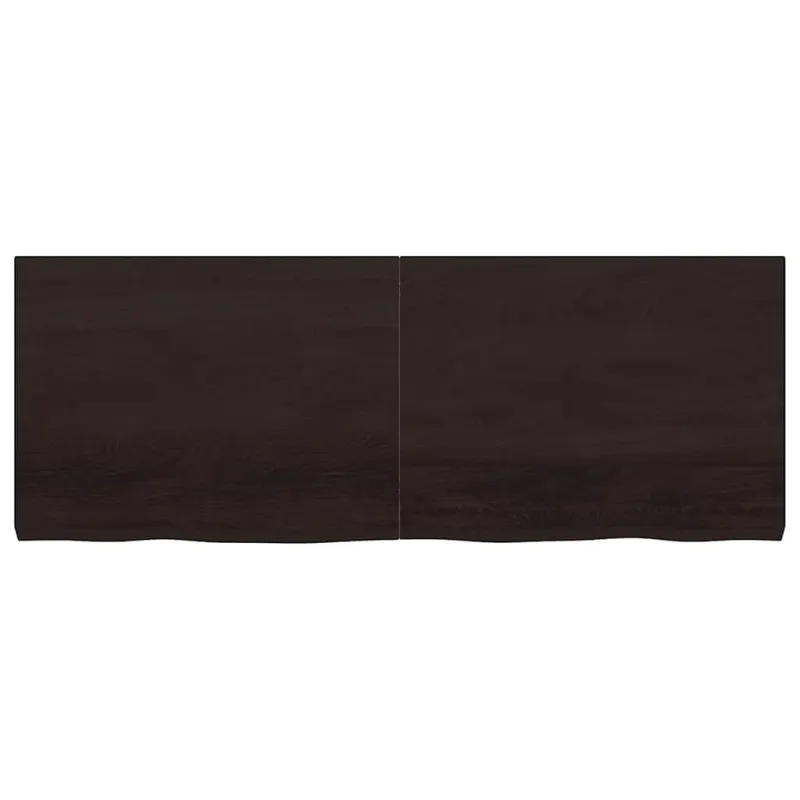 Sieninė lentyna, tamsiai ruda, 160x60x(2-6) cm, ąžuolo masyvas