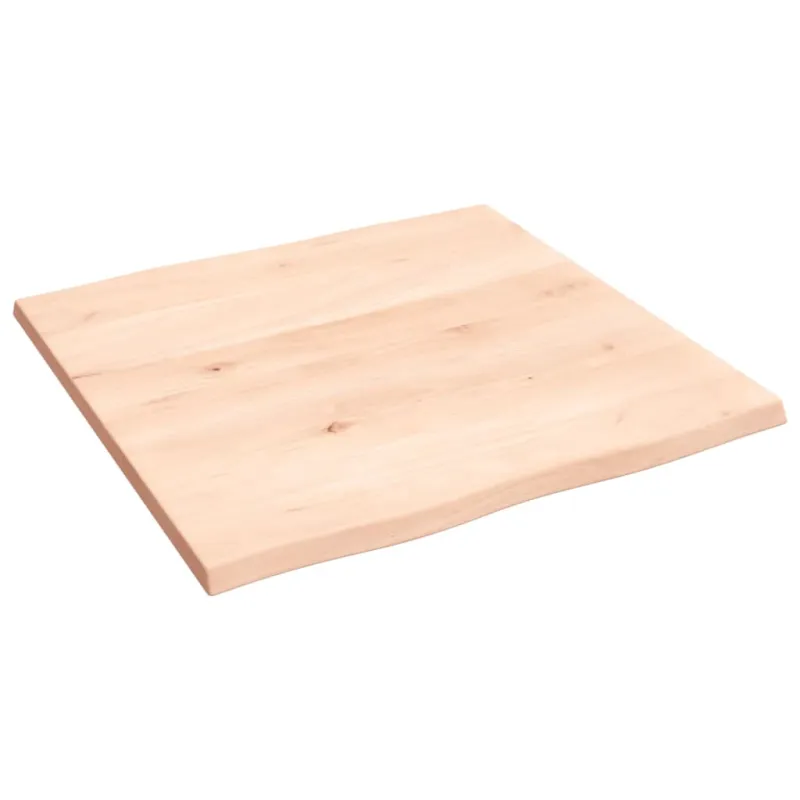 Stalviršis, 60x60x2cm, ąžuolo medienos masyvas, su gyvu kraštu