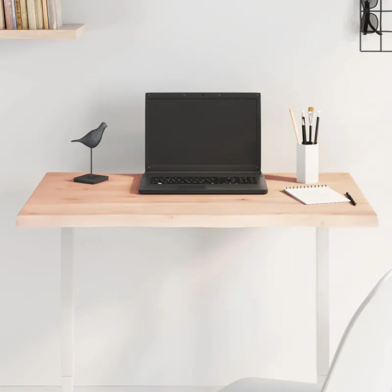 Stalviršis, 80x40x2cm, ąžuolo medienos masyvas, su gyvu kraštu