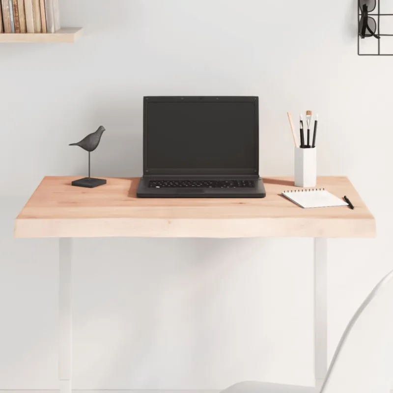 Stalviršis, 80x40x(2-6) cm, medienos masyvas, su gyvu kraštu