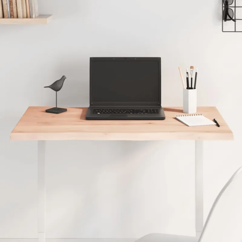 Stalviršis, 80x60x2 cm, ąžuolo medienos masyvas, su gyvu kraštu