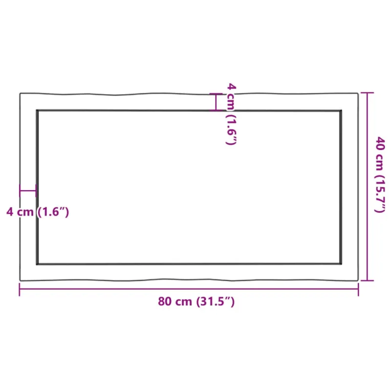 Stalviršis, šviesiai rudas, 80x40x(2-4) cm, medienos masyvas