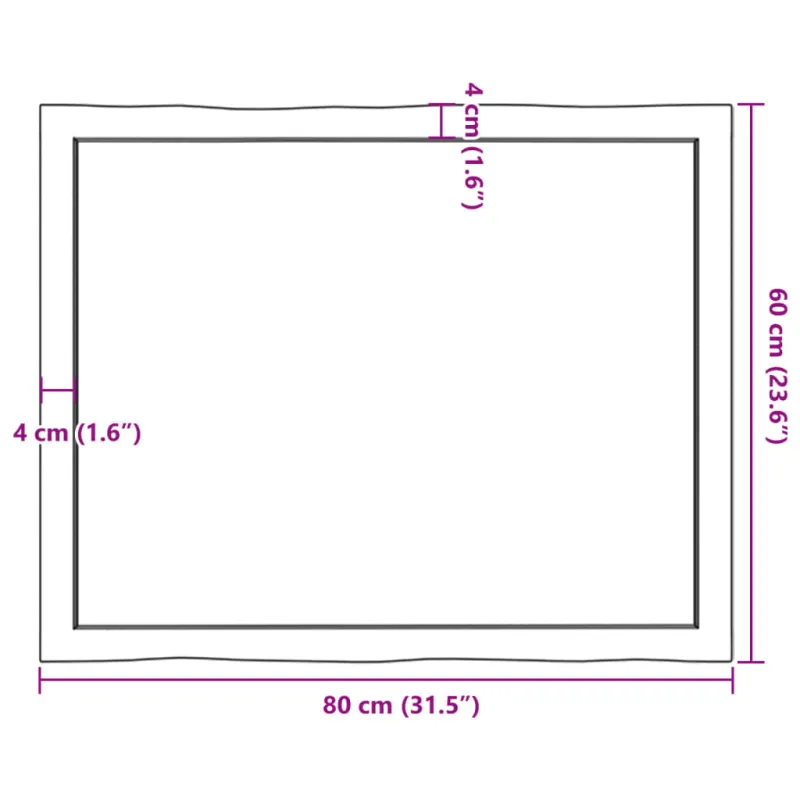 Stalviršis, šviesiai rudas, 80x60x(2-4) cm, medienos masyvas