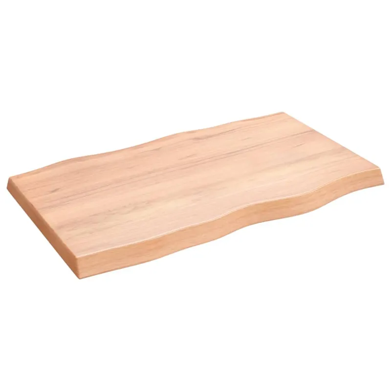 Stalviršis, šviesiai rudas, 100x60x(2-6) cm, medienos masyvas