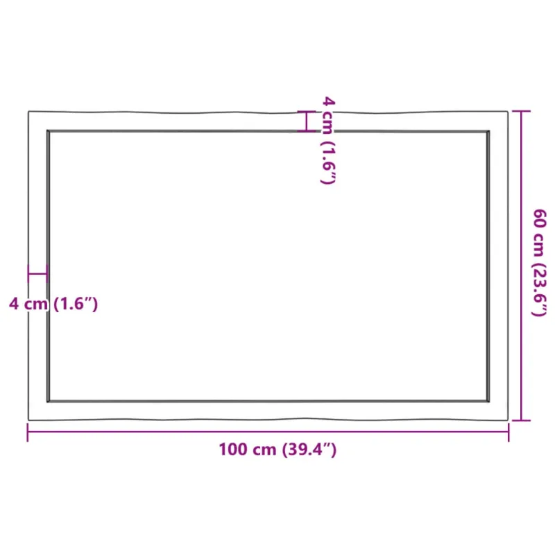 Stalviršis, šviesiai rudas, 100x60x(2-6) cm, medienos masyvas