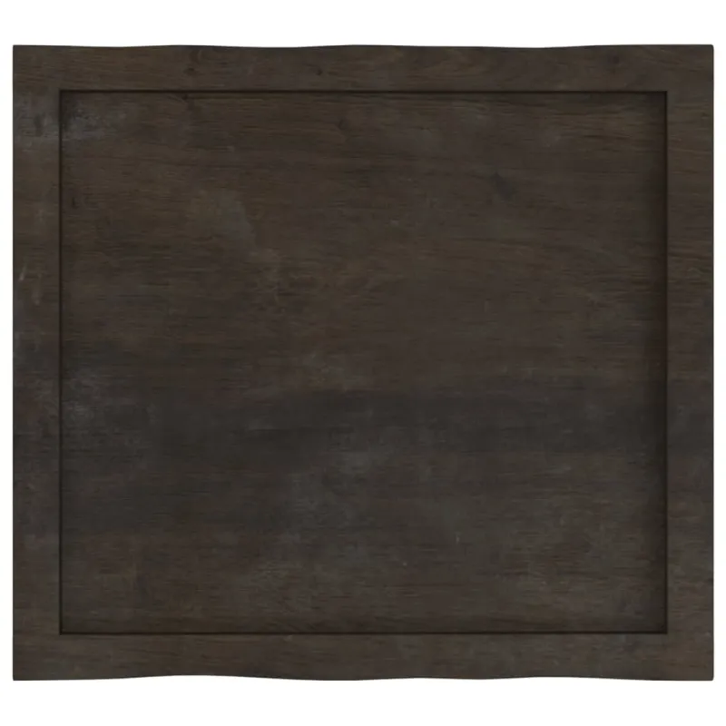 Stalviršis, tamsiai ruda, 60x50x(2–6)cm, medienos masyvas