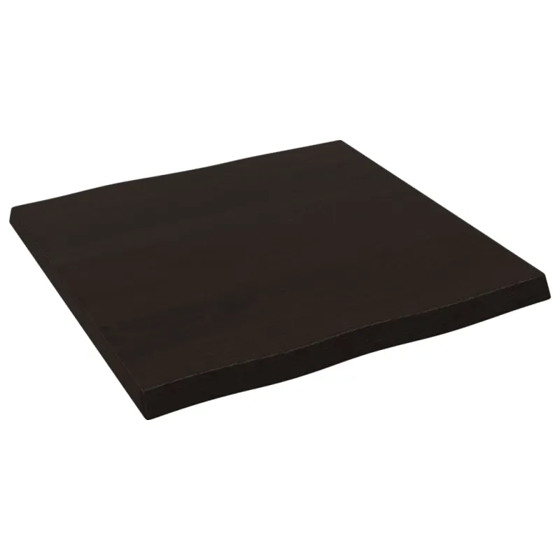 Stalviršis, tamsiai ruda, 60x60x(2-4) cm, medienos masyvas