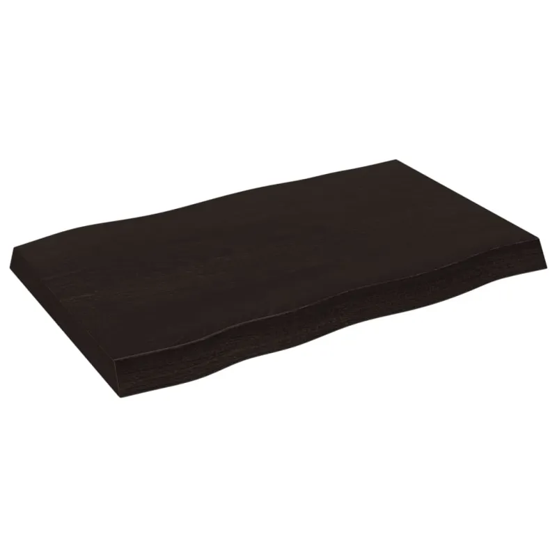 Stalviršis, tamsiai ruda, 80x50x(2-6) cm, medienos masyvas