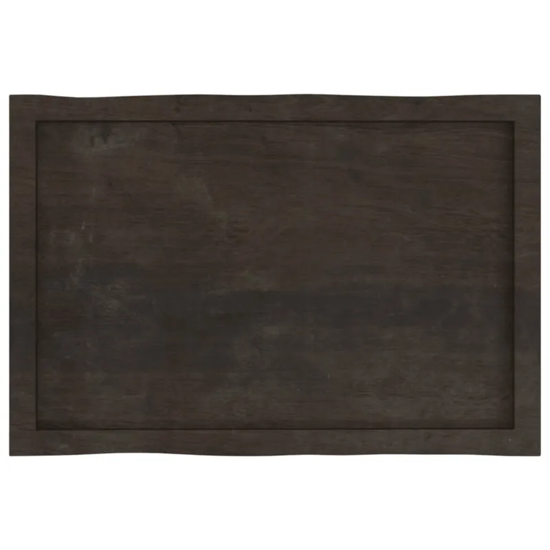 Stalviršis, tamsiai ruda, 80x50x(2-6) cm, medienos masyvas