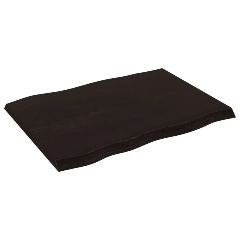 Stalviršis, tamsiai ruda, 80x60x(2-4) cm, medienos masyvas
