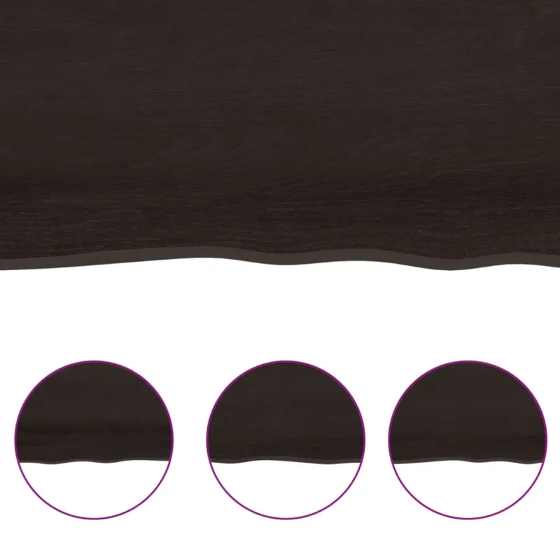 Stalviršis, tamsiai ruda, 100x40x(2-6) cm, medienos masyvas