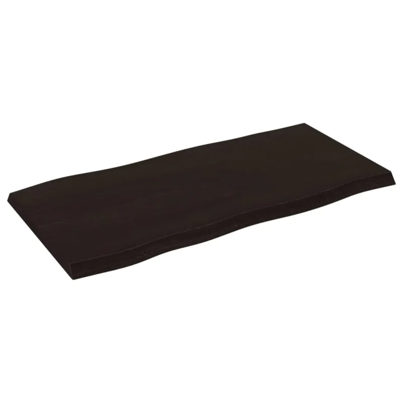 Stalviršis, tamsiai ruda, 100x50x(2-4) cm, medienos masyvas