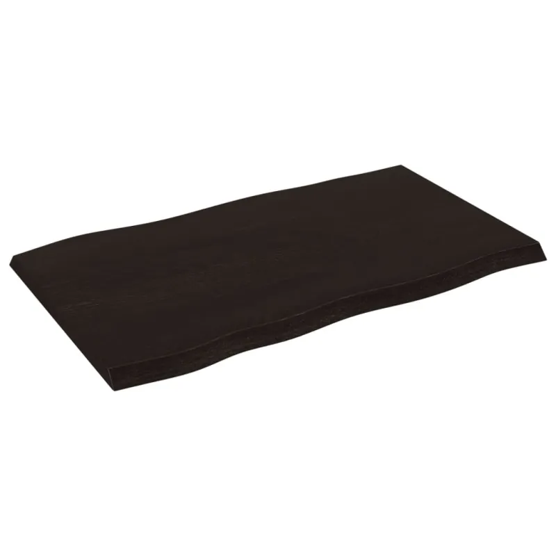 Stalviršis, tamsiai ruda, 100x60x(2-4) cm, medienos masyvas