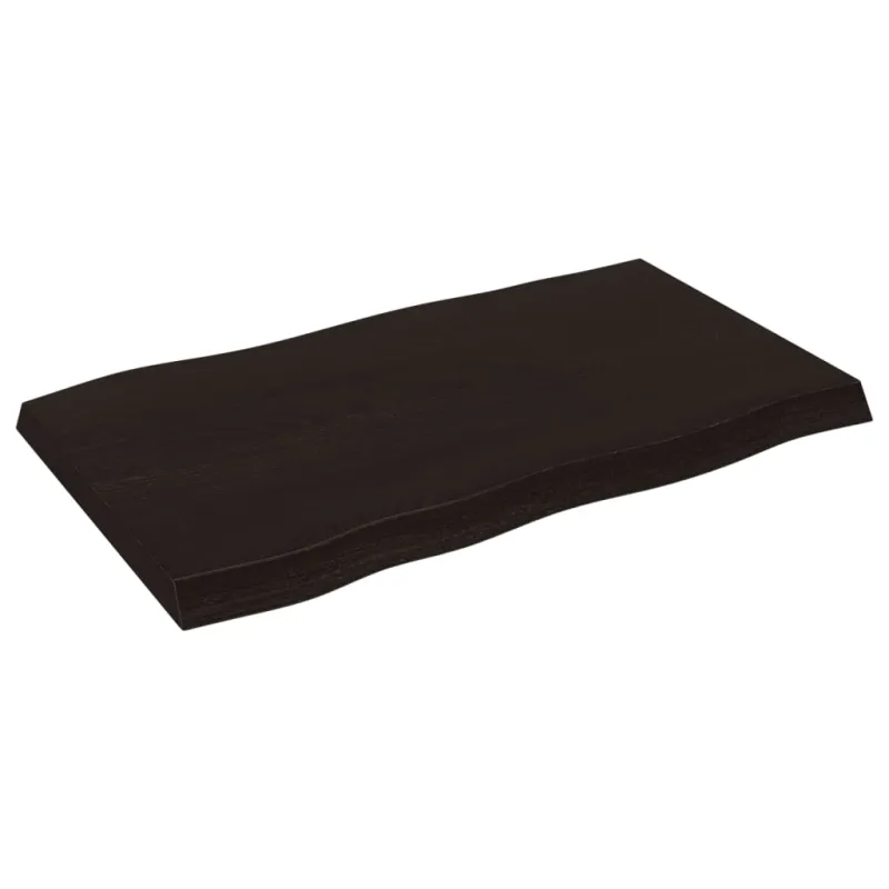 Stalviršis, tamsiai ruda, 100x60x(2-6) cm, medienos masyvas