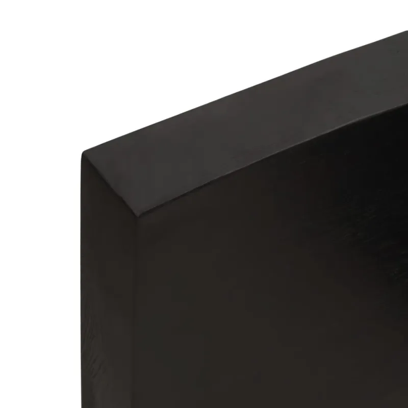 Stalviršis, tamsiai ruda, 100x60x(2-6) cm, medienos masyvas