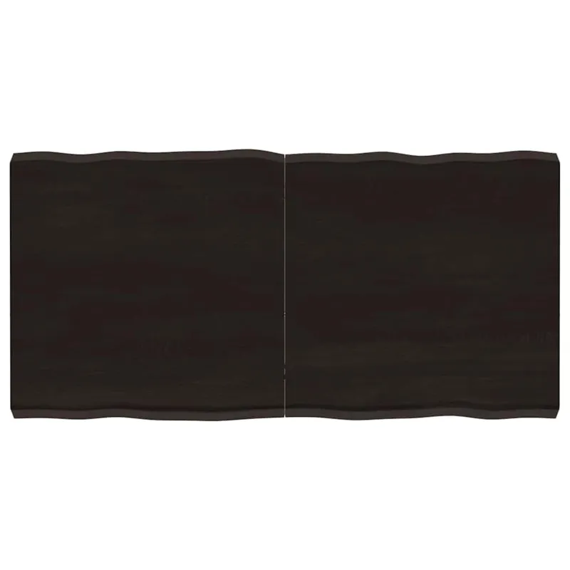 Stalviršis, tamsiai ruda, 120x60x(2-6) cm, medienos masyvas