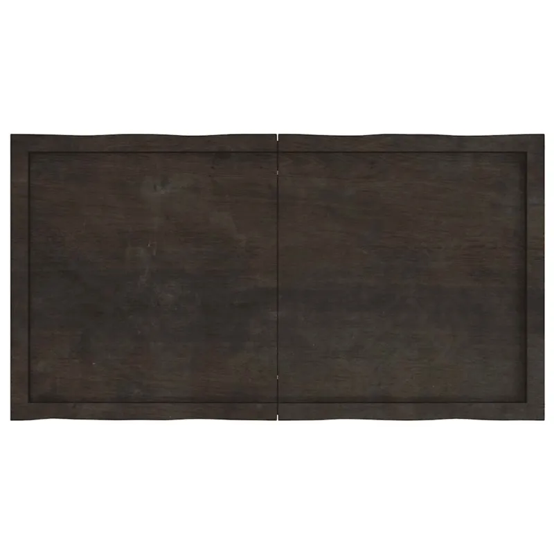 Stalviršis, tamsiai ruda, 120x60x(2-6) cm, medienos masyvas