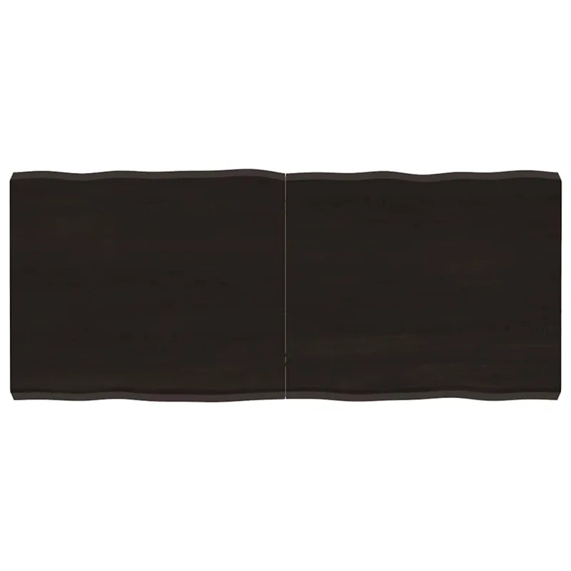 Stalviršis, tamsiai ruda, 140x60x(2-6) cm, medienos masyvas
