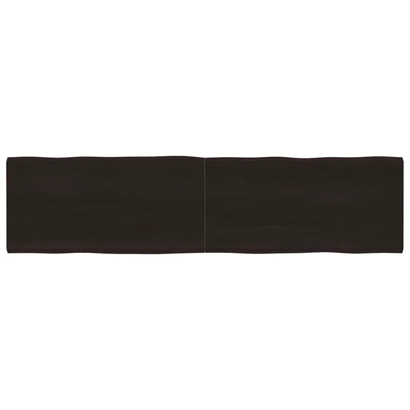Stalviršis, tamsiai ruda, 200x50x(2-6) cm, medienos masyvas