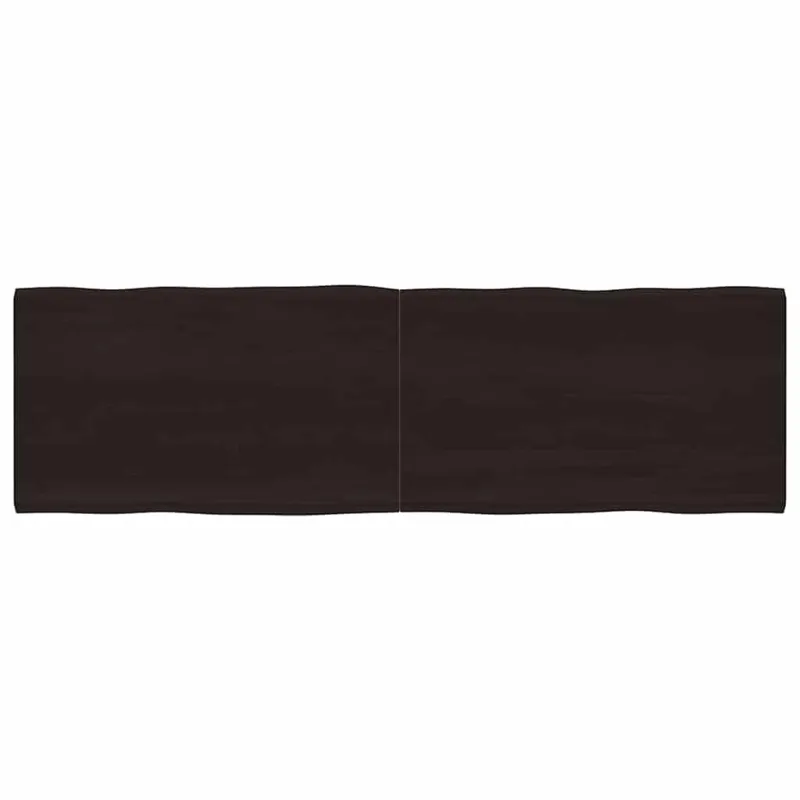 Stalviršis, tamsiai ruda, 200x60x(2-6) cm, medienos masyvas