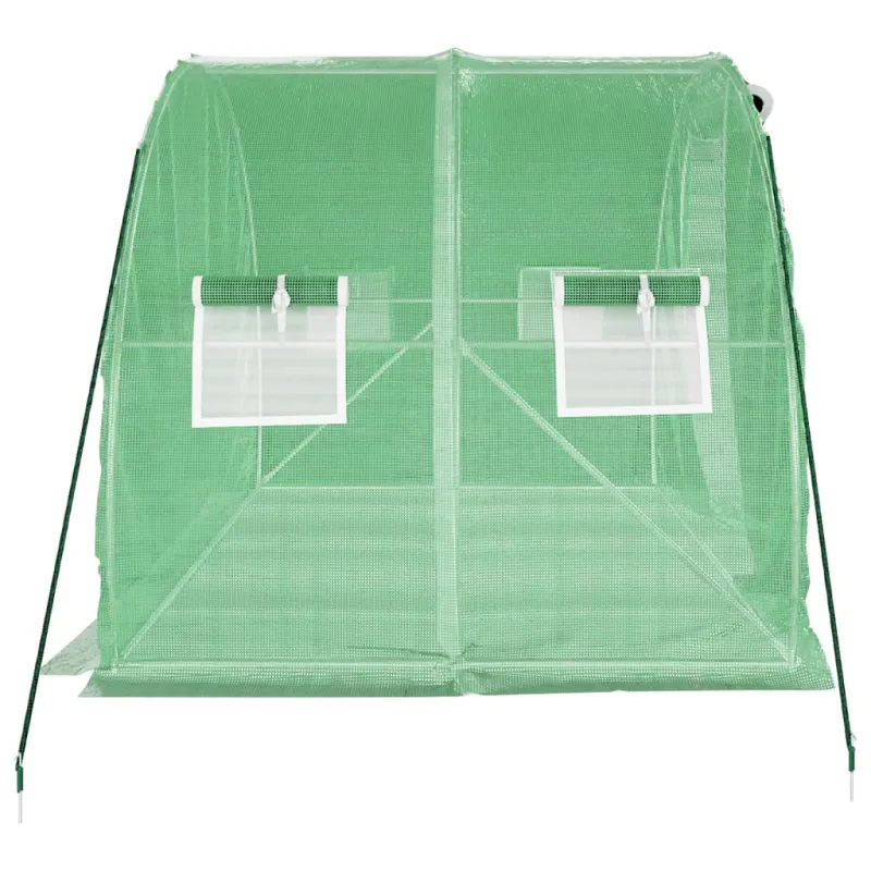 Šiltnamis su plieno rėmu, žalios spalvos, 3x2x2m, 6m²