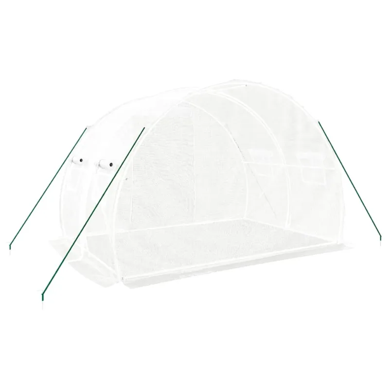Šiltnamis su plieno rėmu, baltos spalvos, 3x2x2m, 6m²