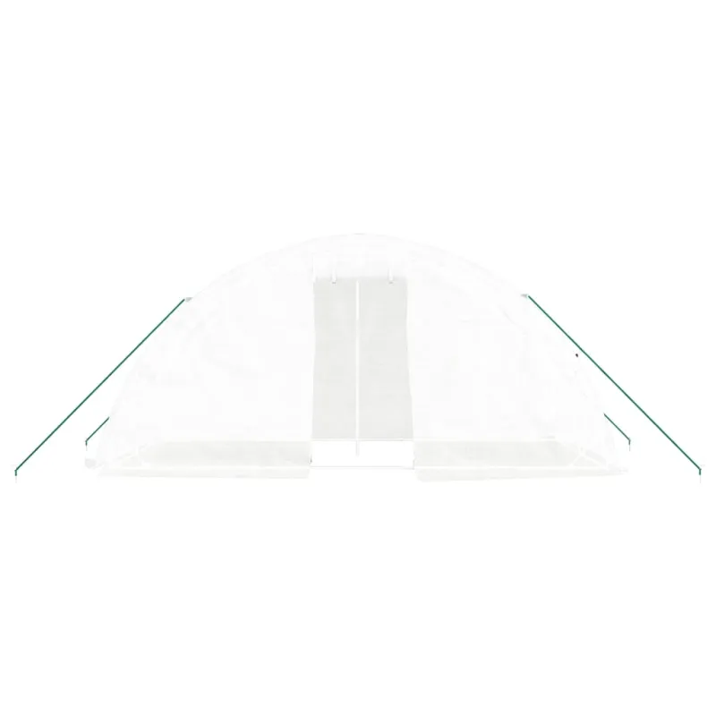Šiltnamis su plieno rėmu, baltos spalvos, 5x2x2,3m, 10m²