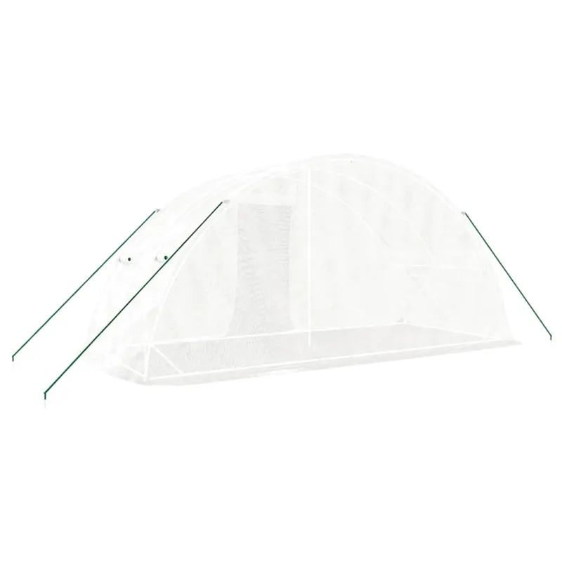 Šiltnamis su plieno rėmu, baltos spalvos, 5x2x2,3m, 10m²