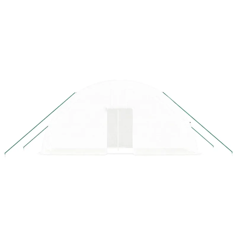 Šiltnamis su plieno rėmu, baltos spalvos, 6x2x2,85m, 12m²