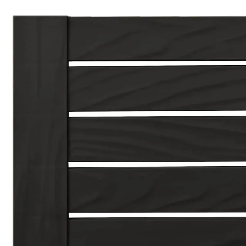 Saulės gultai, 2vnt., juodi, 155x58x83cm, polipropilenas