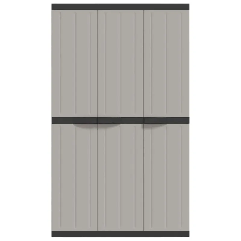 Lauko spintelė daiktams, pilkos/juodos spalvos, 97x37x165cm, PP