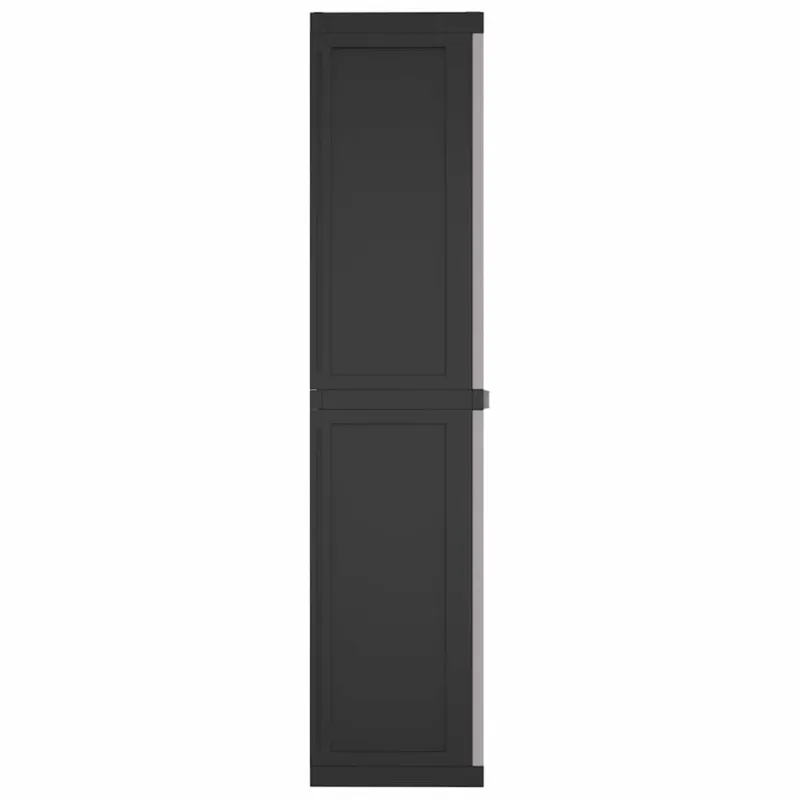 Lauko spintelė daiktams, pilkos/juodos spalvos, 97x37x165cm, PP