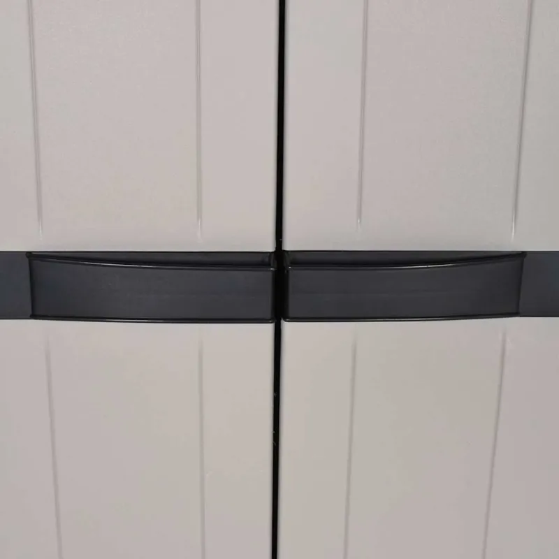 Lauko spintelė daiktams, pilkos/juodos spalvos, 97x37x165cm, PP