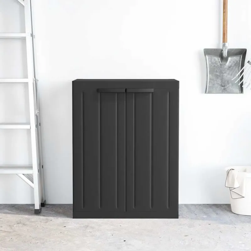 Lauko spintelė daiktams, juodos spalvos, 65x37x85cm, PP