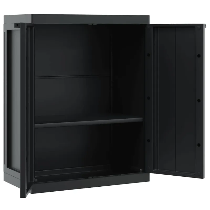 Lauko spintelė daiktams, juodos spalvos, 65x37x85cm, PP