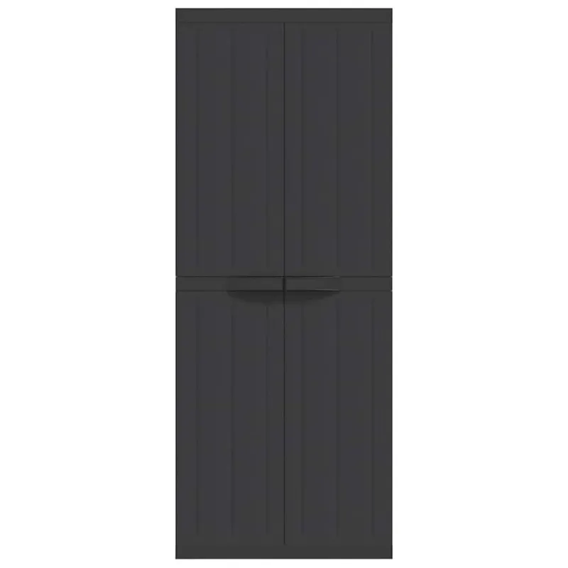 Lauko spintelė daiktams, juodos spalvos, 65x37x165cm, PP