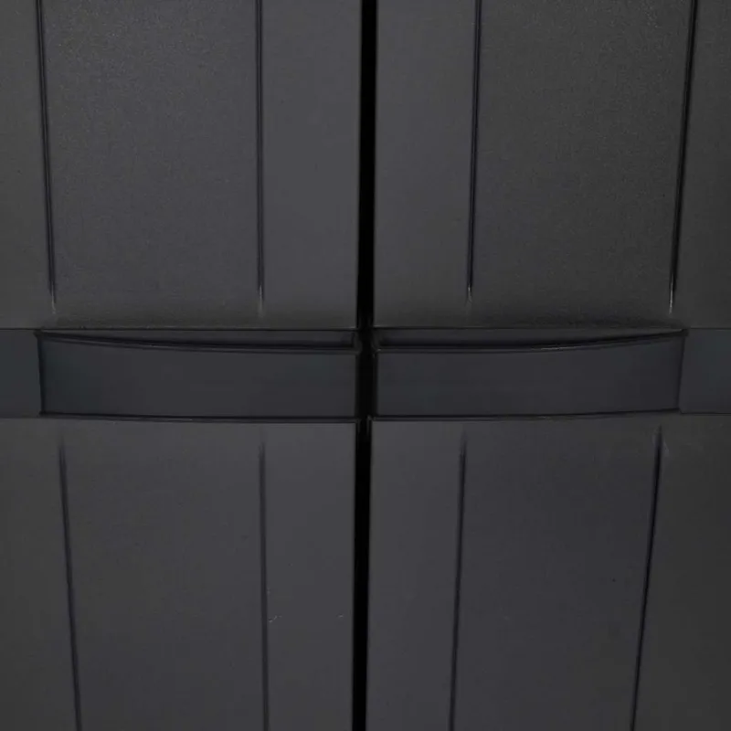 Lauko spintelė daiktams, juodos spalvos, 65x37x165cm, PP