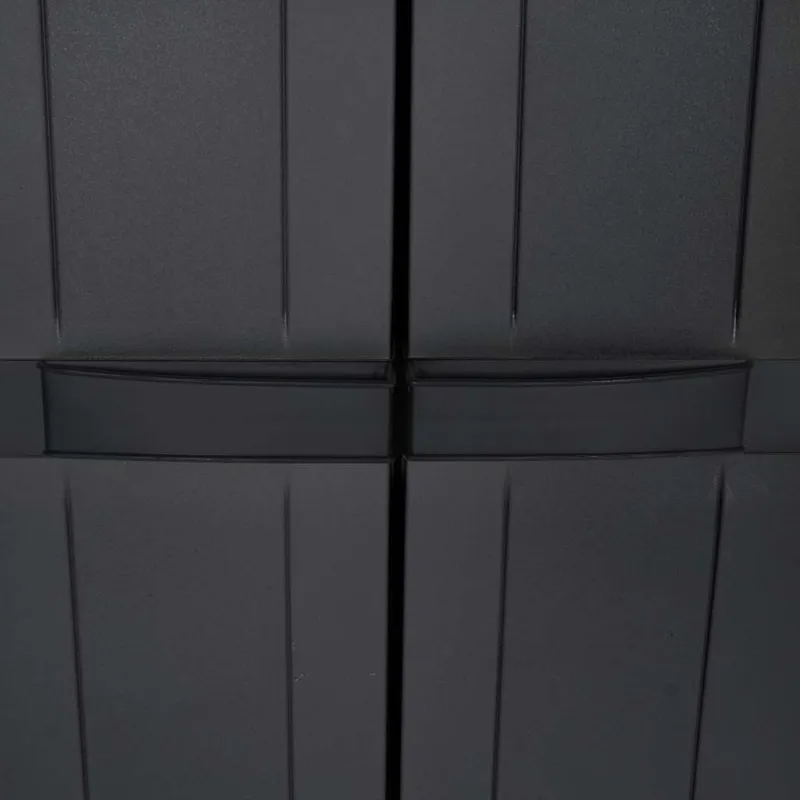 Lauko spintelė daiktams, juodos spalvos, 65x37x165cm, PP
