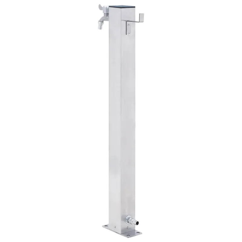 Vandens kolonėlė sodui, 60cm, nerūdijantis plienas, kvadratinė