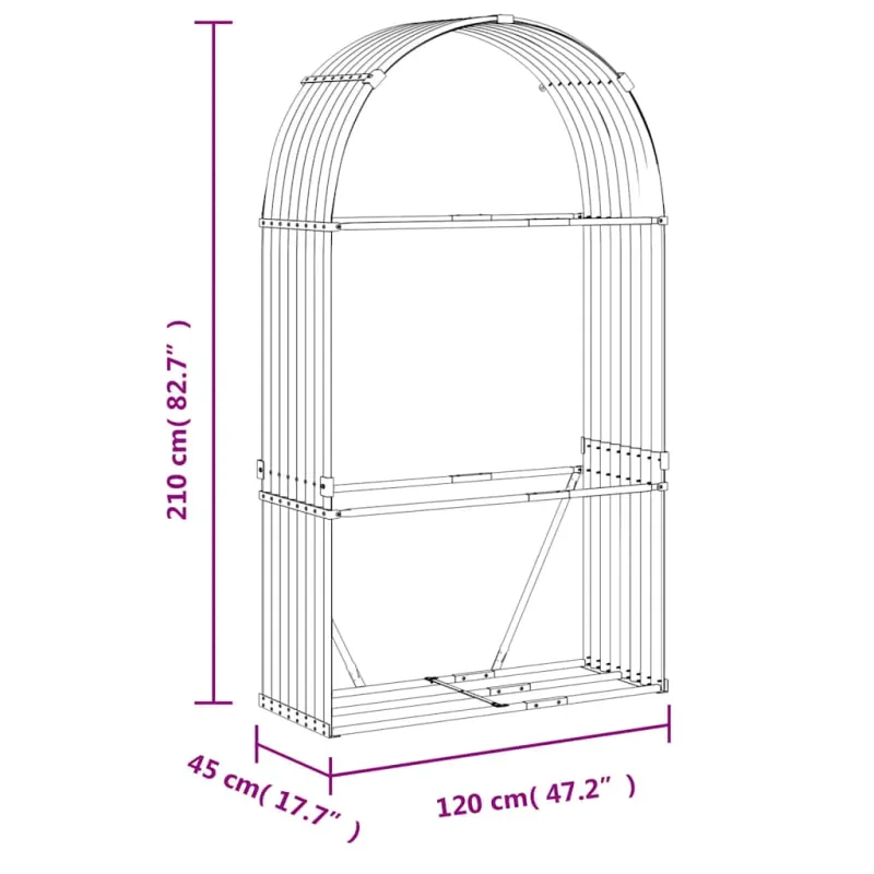 Malkų stovas, pilkas, 120x45x210cm, galvanizuotas plienas