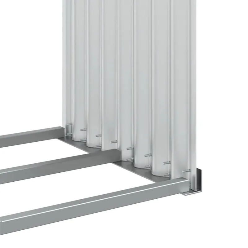 Malkų stovas, sidabrinis, 120x45x140 cm, galvanizuotas plienas