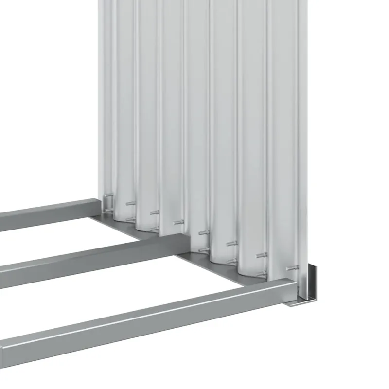 Malkų stovas, sidabrinis, 120x45x210cm, galvanizuotas plienas