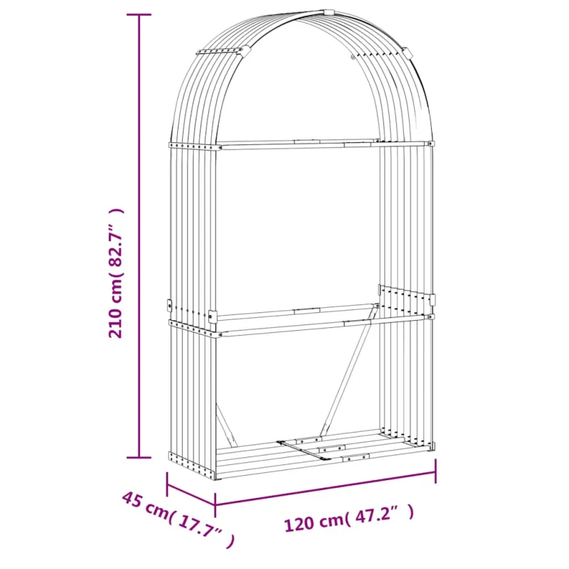 Malkų stovas, sidabrinis, 120x45x210cm, galvanizuotas plienas