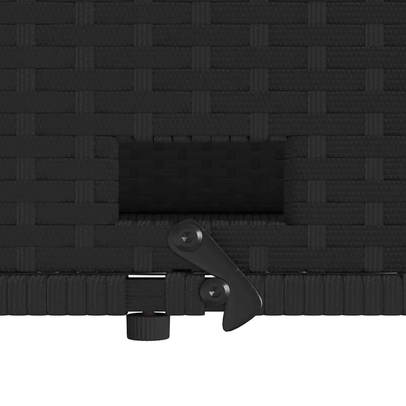 Dvivietė sodo sofa su pagalvėlėmis, juodos spalvos, poliratanas