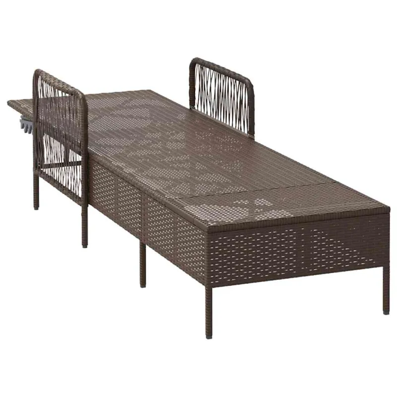 Saulės gultas Ruda ir Kremavimo Balta 55 x 200 x 92 cm